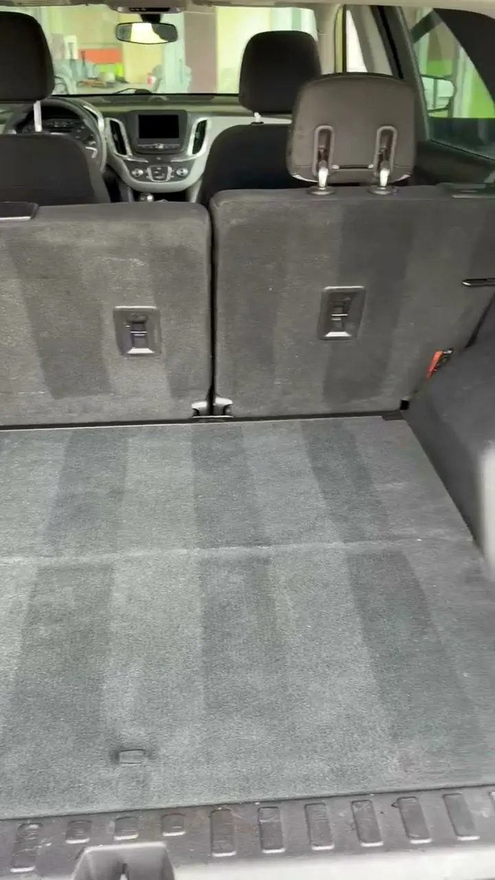 Fresh vacuum lines in car carpet