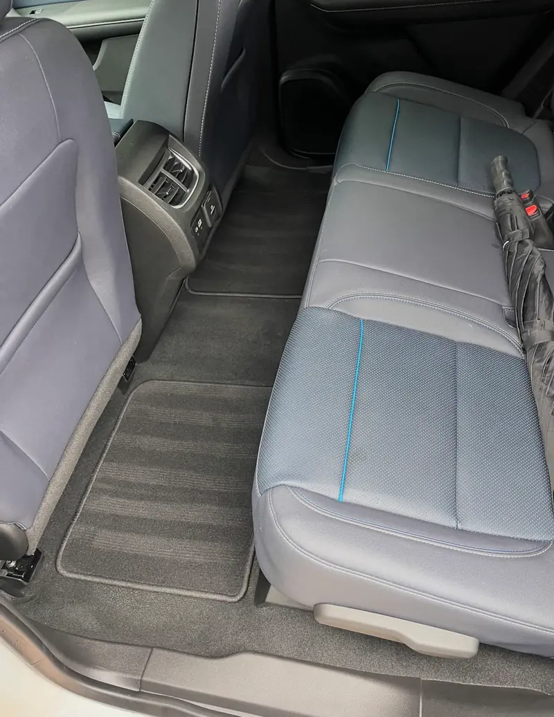 Spotless rear bench and vacuumed carpet after a PureVisions interior detail